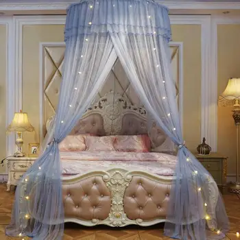 

Home Large Elegant Mosquito Nets For Summer Hanging Bedding Curtain Tent With Dome Round Bed Canopy Light Night Bed Kid D6A0