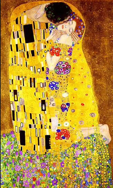 More Style Choose Gustav Klimt kiss Film Print Silk Poster for Your Home Wall Decor 24x36inch | Дом и сад