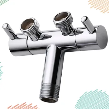 

1Pc Multifunctional Triangular Valve One-into-two Airbrush Valve for Toilet for Bidet(Silver)