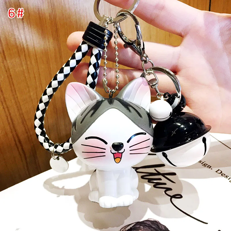 Kawaii брелок для детей, мягкие силиконовые игрушки, брелок Kpop, аксессуары, кулон, медведь, кот, животное, брелок для женщин, подарок для девочек, детей - Цвет: 6