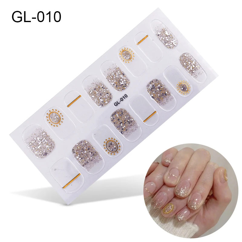 Lamemoria 16 стикеров GL полное покрытие Обертывания украшения DIY маникюр слайдер винил для ногтей маникюр самоклеющиеся наклейки