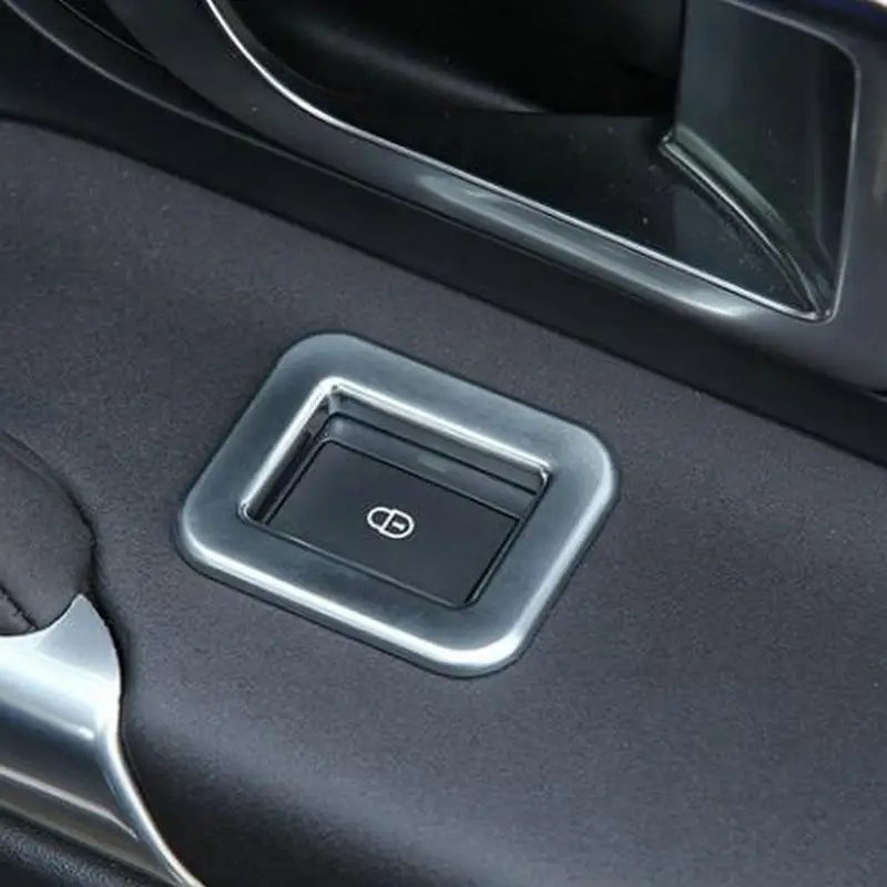 

SBTMY ABS Door Lock Button Box Frame Cover Trim 4 Pcs For Land Rover Discovery Sport 2015 2016 2017 2018