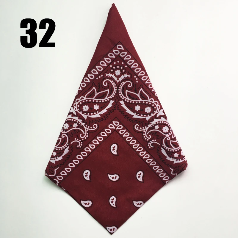 Square Scarf Unisex Hip Hop Black Bandana Kerchief Fashion Street Dance Riding Wrist Wraps Head Square Scarves Print Handchief