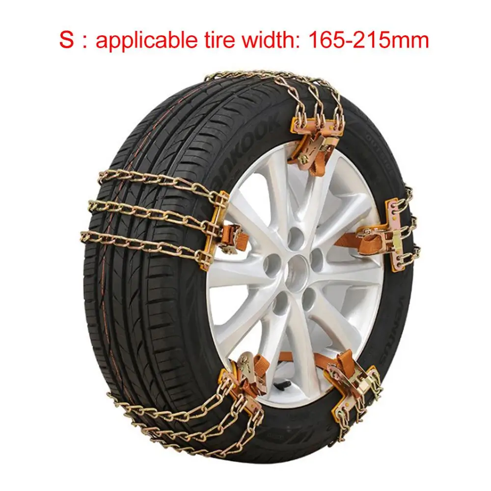 3pcs Small 3 шт./компл. автомобильная шина Зимняя дорожный знак для обеспечения безопасности дорожного движения шина противоскольжения Регулируемый антискользящий безопасности двумя клепками опорная колесные цепи - Название цвета: 3pcs Small