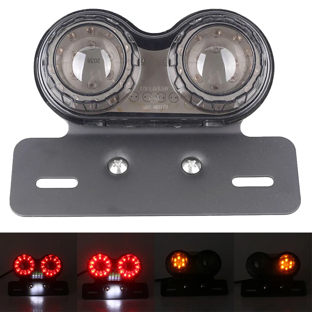 Emark Smoke Motorcycle Intergrated Led License Plate Lights Turn