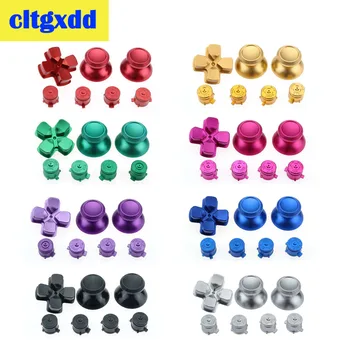 

cltgxdd 1set Metal Analog Joystick Grip Caps+Dpad Action D-Pad Buttons For Sony Playstation Dualshock 4 PS4 Gamepad Controller