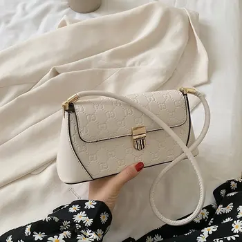 

2020 New Style Fashion Embossed Bag WOMEN'S Bag Trend Versatile Online Celebrity Hot Selling Shoulder INS Textured Shoulder Whol