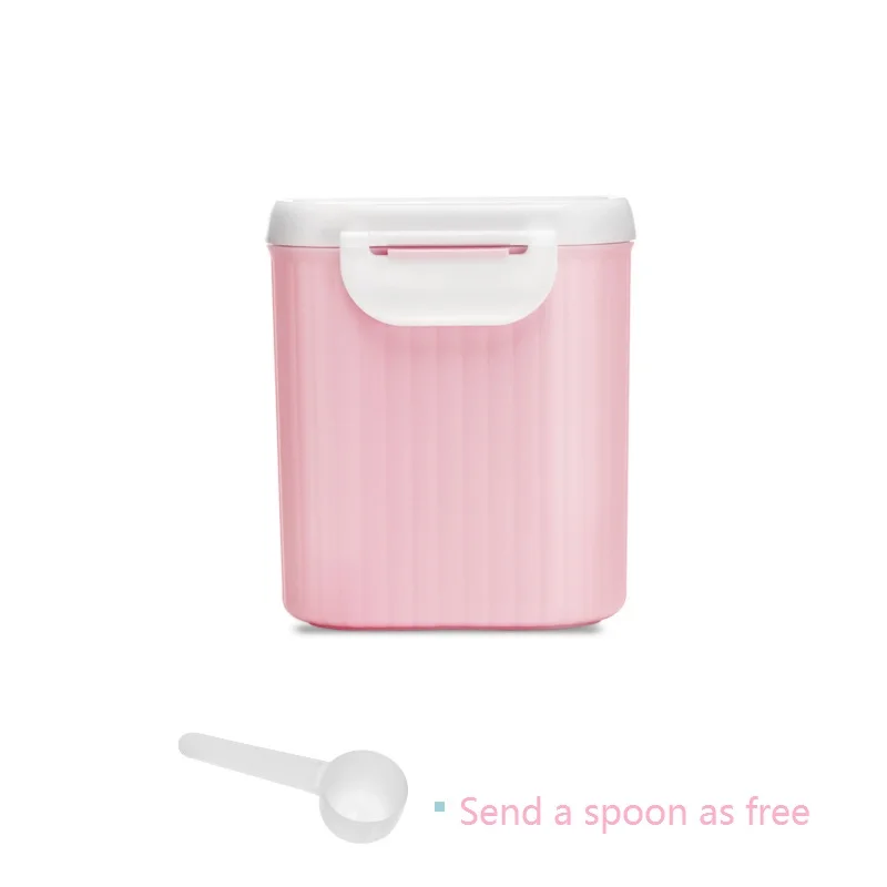 L Pink Детский дорожный контейнер для хранения молока и порошка для младенцев, контейнер для закусок, коробка для кормления новорожденных, органайзер для хранения детского питания, контейнер для формул - Цвет: L Pink