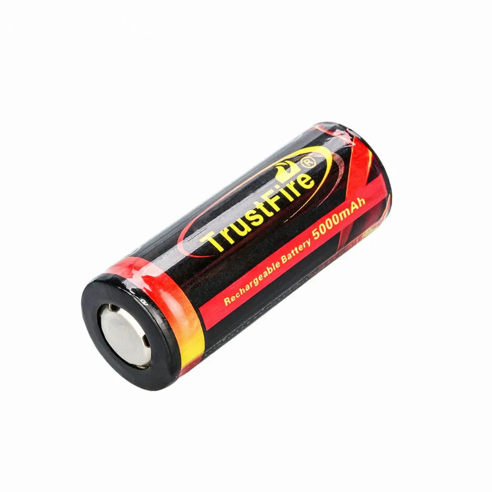 

Trustfire Rechargeable 26650 5000mah Battery li-ion Battery 3.7V Cell Rechargeable batteries With Protection Flat Top