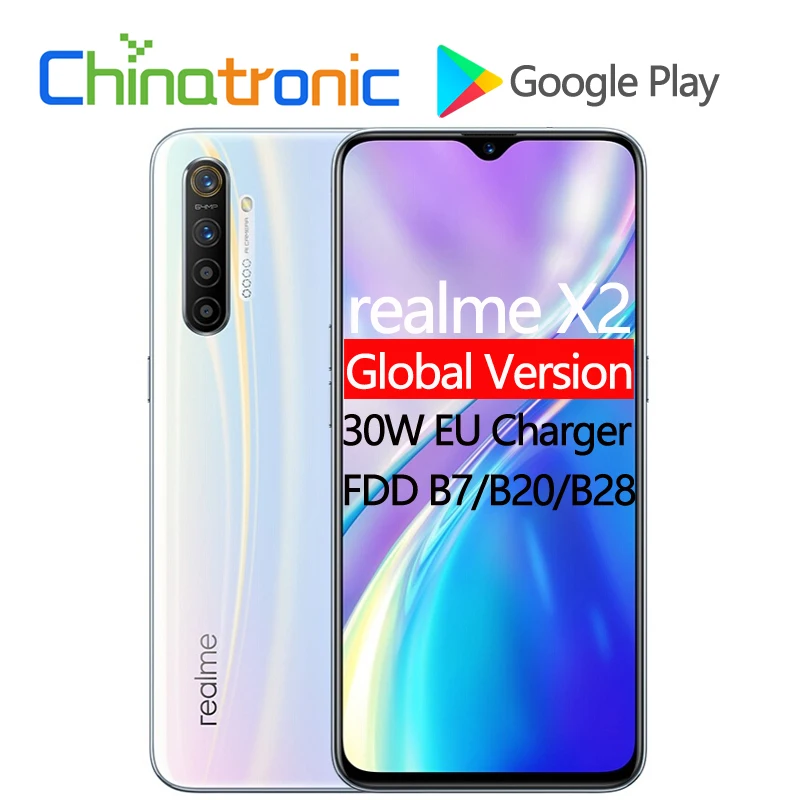 Глобальная версия realme X2 X 2 8 ГБ 128 Гб 4G FDD LTE мобильный телефон 6 4 &quotFHD + Snapdragon 730G