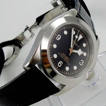 

Corgeut 41mm MIYOTA 8215 Automatic dive wrist men's watch sapphire glass luminous waterproof date leahter strap