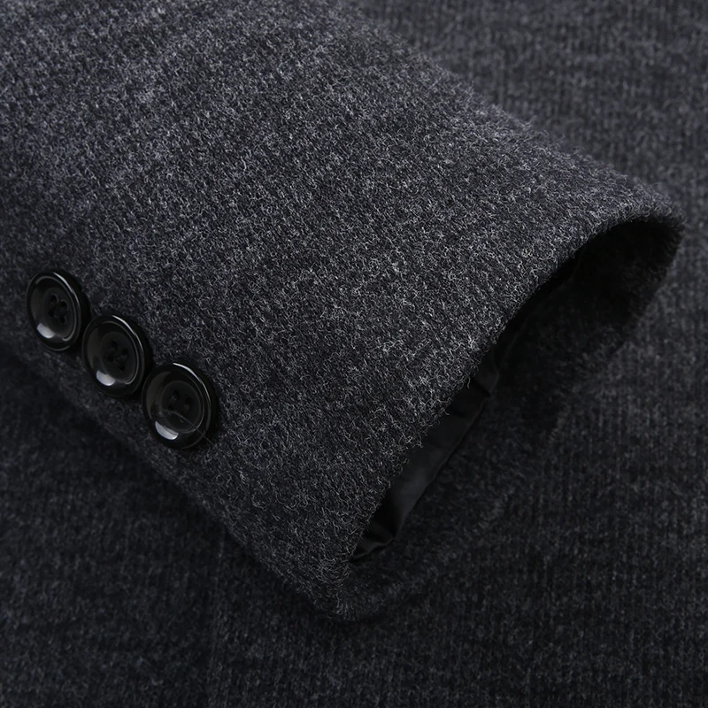 10XL 8XL 6XL 5XL мужское шерстяное пальто Зимний теплый однотонный длинный Тренч мужской однобортный деловой Повседневный плащ парка