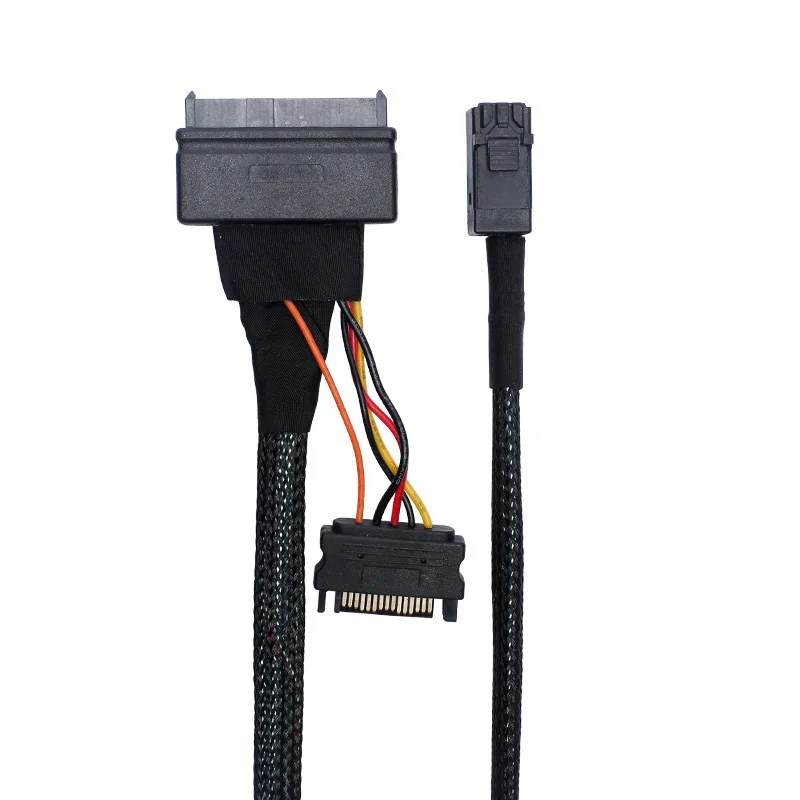 Cabo Conversor para Placa-mãe Cabo Spater Ssd Nvme Pcie 8643 para u Sff 8639 com Sata Power u2 Embutido para hd Mini Sas 12g Cabos de computador e conectores - Imagem 5