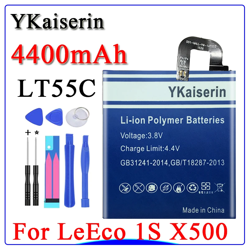 Высококачественный аккумулятор ykaisсеребрин 4400 мач LT55C для LeEco Letv 1S X500 + номер