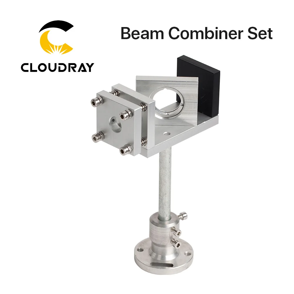 Günstige Cloudray Strahl Combiner Set 20 25mm ZnSe Laserstrahl Kombinierer + Montieren + Laser Pointer für CO2 Laser gravur Schneiden Maschine