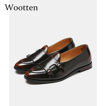 

Plus Size 37-48 men casual shoes mocassin designer elgant leather luxury fashion Social autumn footwear slip on Loafers men