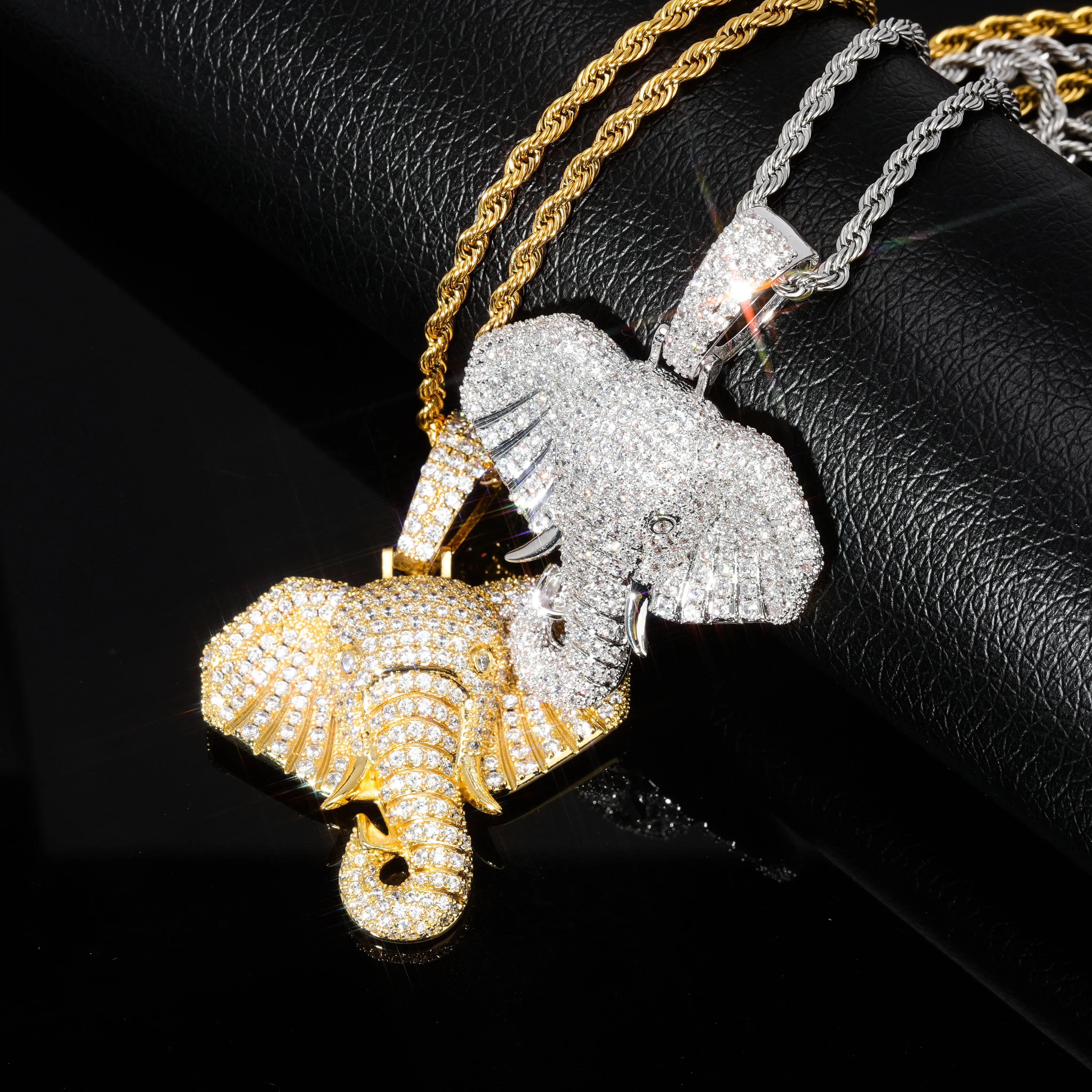 TOPGRILLZ Iced Out кубический циркон Bling животное ожерелье в виде слона и кулон для мужчин и женщин хип хоп рок ювелирные изделия CZ ожерелье для подарков