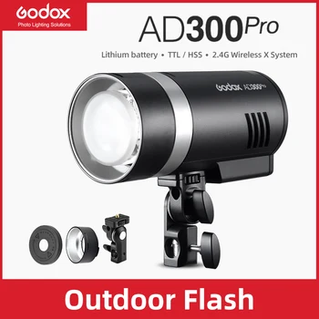 

Godox AD300Pro Outdoor Flash Light 300Ws TTL 2.4G 1/8000 HSS with 2600mAh Battery for Canon Nikon Sony Fuji Olympus Pentax