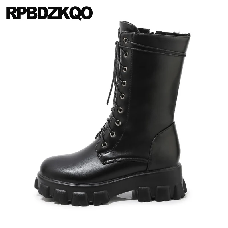 mid calf platform boots