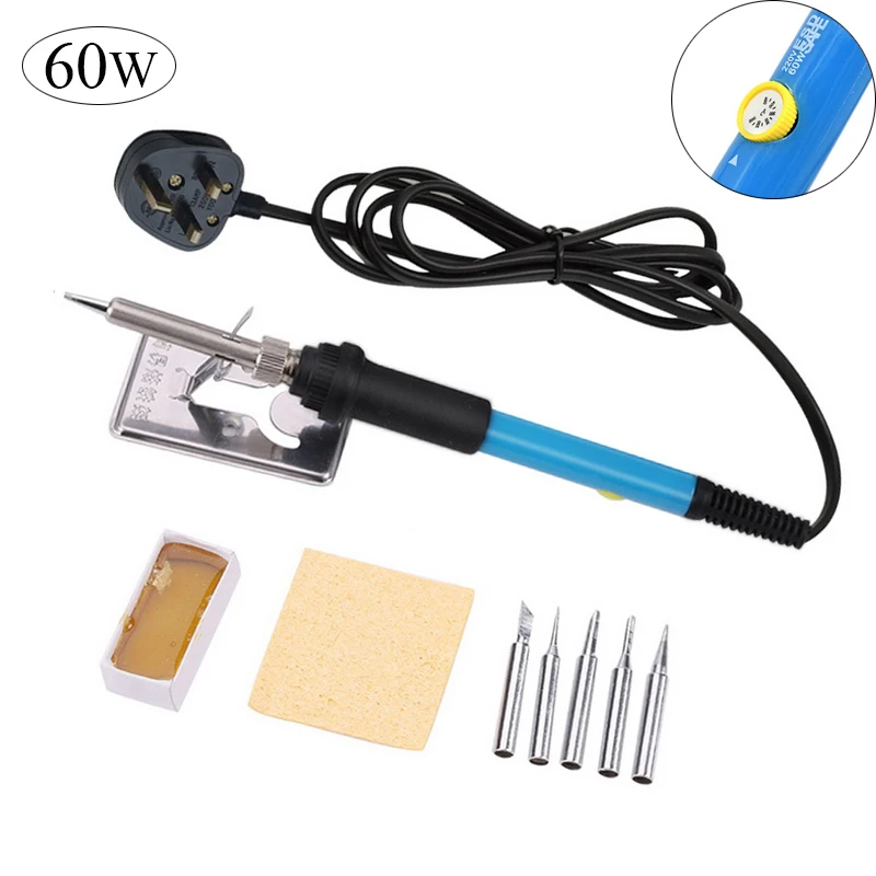 

60W New Electric Soldering Iron Adjustable Temperature ESD Welding Solder Iron Rework Station Heat Pencil for DIY Wood Carving