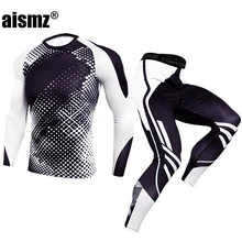 Aismz Men Thermal Underwear Sets Compression Sweat Quick Drying Long Johns Fitness Bodybuilding Shapers Sexy Tights Mens Legging