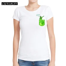 Cep Turşu Rick Dabbing Kadın T Shirt Moda Turşu Rick Baskılı kadın bluzları Kısa Kollu O Boyun T-shirt Yenilik Komik Tee(China)