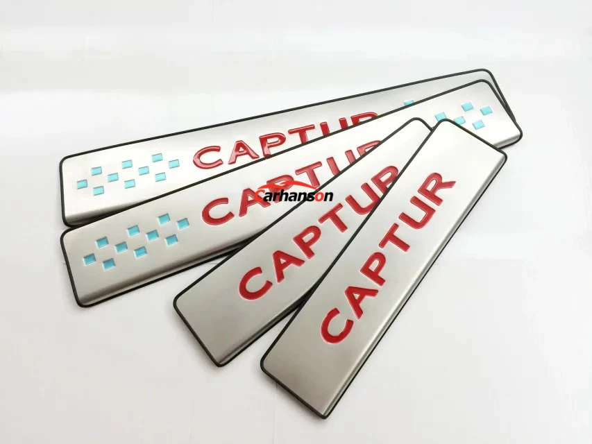 Для автомобиля Аксессуары для стайлинга Renault Captur- Накладка на порог Накладка педали из нержавеющей стали Автонаклейка