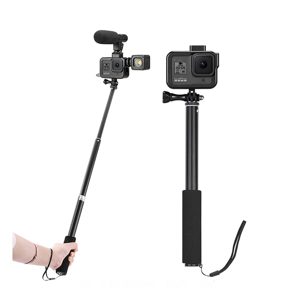 Varilla de extensión de mano para Cámara de Acción, palo Selfie para GoPro Hero 8, adaptador de soporte de conexión, Base con tornillo, accesorios|Carcasas videocámara deportiva| - AliExpress