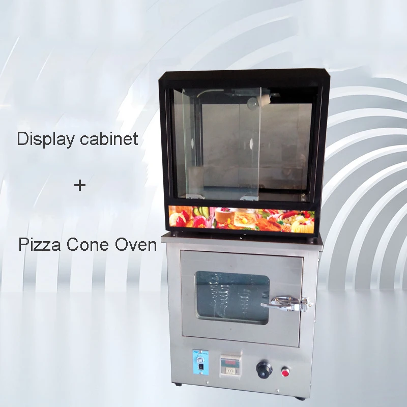Electric cone pizza making baking machine pizza cone oven and display case Display cabinet and Pizza cone oven