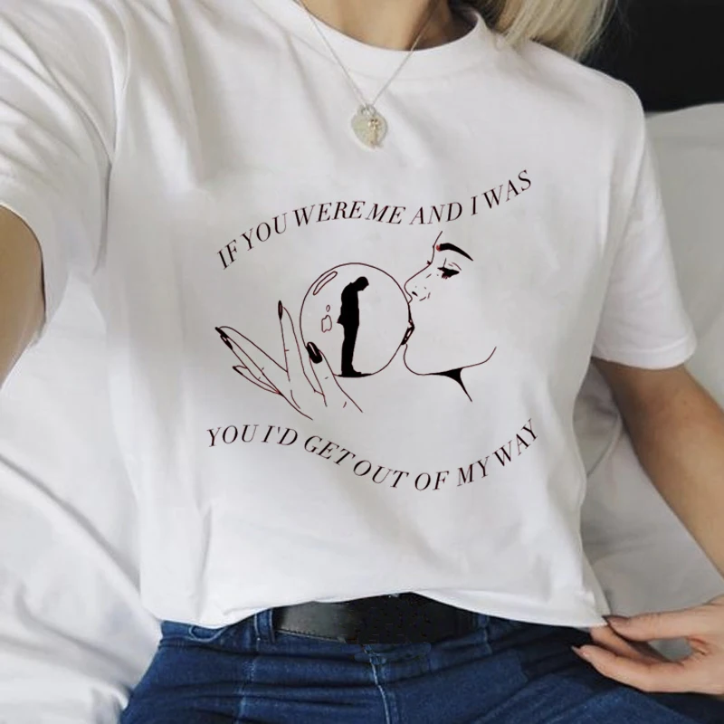 Lana Del Rey Harajuku эстетические футболки для женщин гранж Ullzang 90s графическая Футболка модная Винтажная футболка хип-хоп футболки - Цвет: white-M119-5
