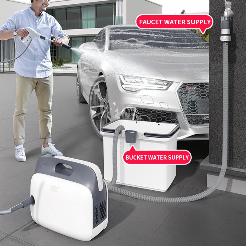 220V Portable Car Washer Machine High Pressure Water Pump With Water Gun Car Wash High Power Home Automatic Washing Machine