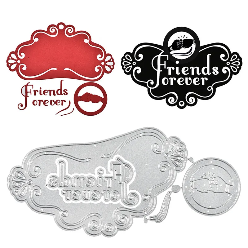 

DiyArts Friends Letter Dies Word Metal Cutting Dies for Card Making Scrapbooking Embossing Cuts Craft Stencil New 2019 for Dies