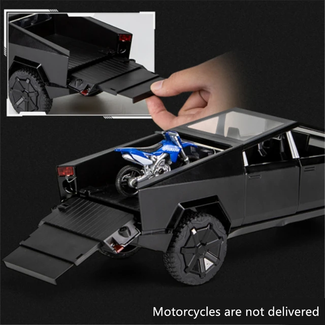 1/24 Tesla Cybertruck Pickup Alloy Car Model Diecast Metal Toy Off-road Vehicle Truck Model Simulation Sound Light Kids Toy Gift 4