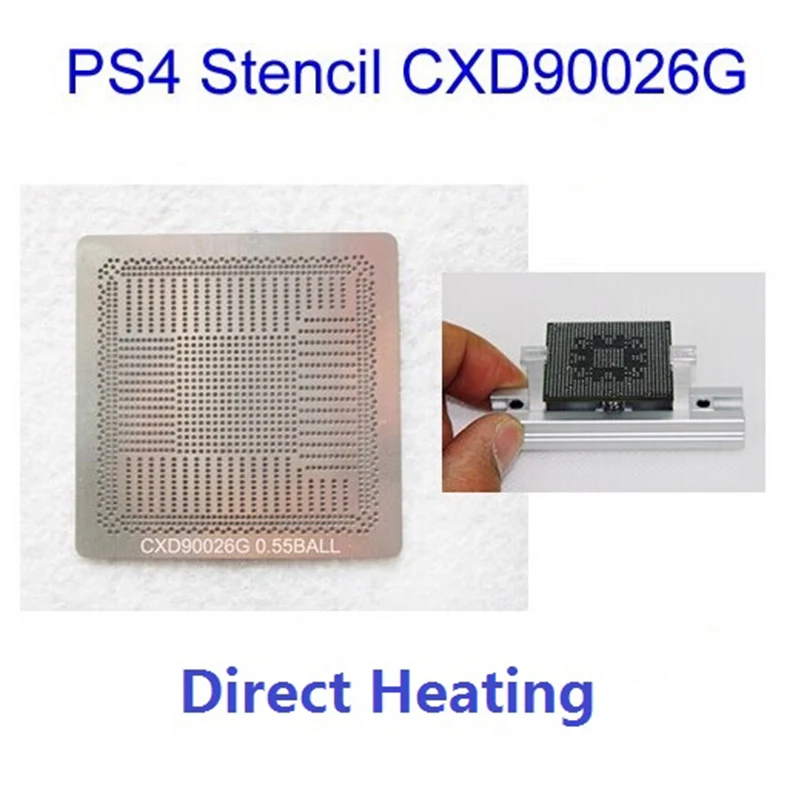 PS4 BGA 리볼링 스텐실 게임 콘솔 PS4 CXD90026G CXD90025G DDR2-3 DDR5 솔더 볼 스틸 템플릿 직접 가열 및 90MM