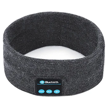 

Wireless Bluetooth Dark Gray Stereo Headphone Headset Sports Sleep Headband Mic Big Power