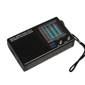 

KK-9 Mini Radio Mono Channel Durable High Sensitivity Home Full Band Shortwave Wireless Black Speakers Classic Portable AM/FM