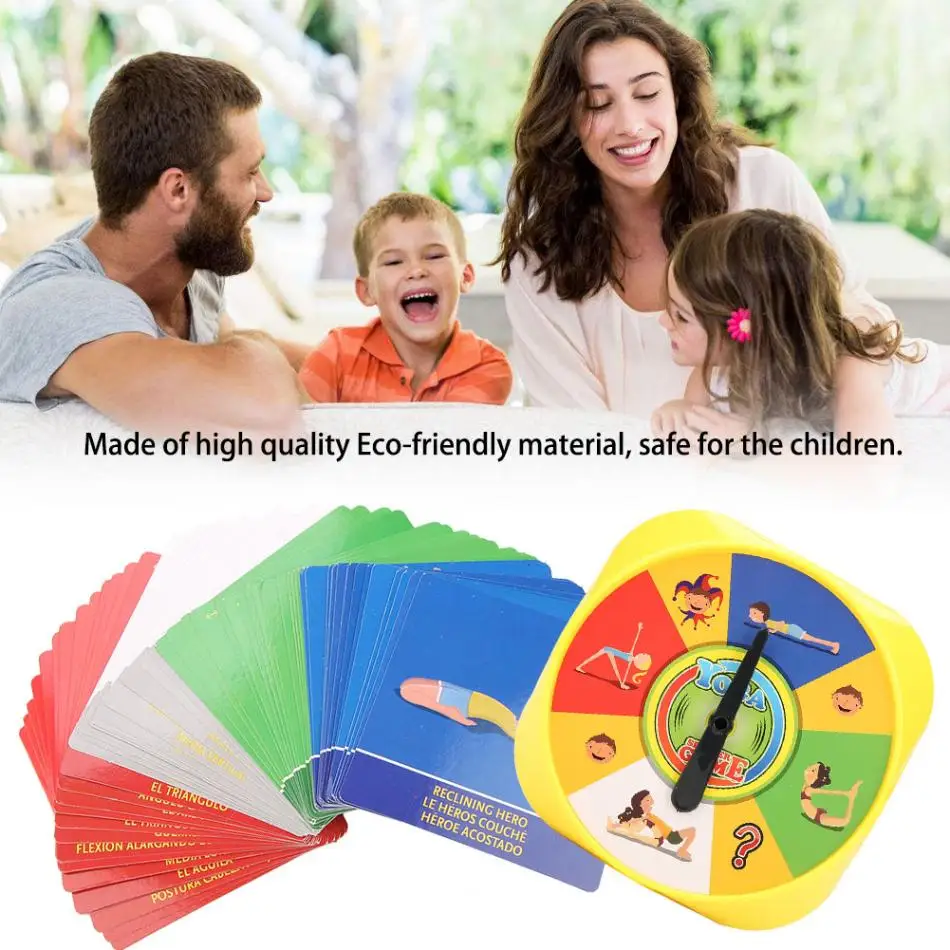 New Year Family Health Board Game Yoga Pose Card Toys For Children 54Pcs Funny Flexibility Balance Floor Sports Educational Gift (6)