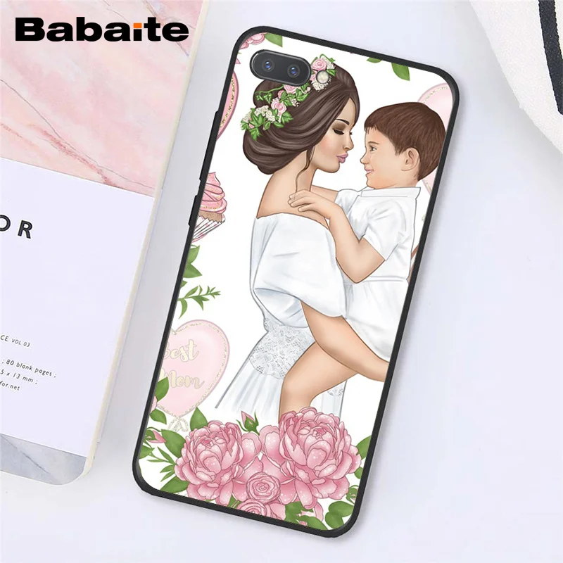 A16 Babaite модные черные каштановые волосы для мамы, дочки, сына, папы, PhoneCase для huawei Honor 8X9 10 20 Lite 7A 8A 5A 7C 10i View 20 - Цвет: A16