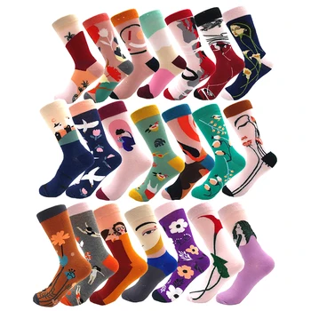 

Kawaii Flower Women Cartoon Cute Abstract Art Female Socks Animal Cotton Short Creative Sock Warm Funny Winter Happy Ankle Socks