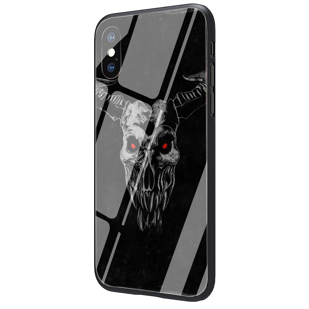 Devil сатана закаленное стекло чехол для телефона iphone 5 5S 6 6S Plus 7 8 Plus X XS XR 11 Pro Max - Цвет: G3