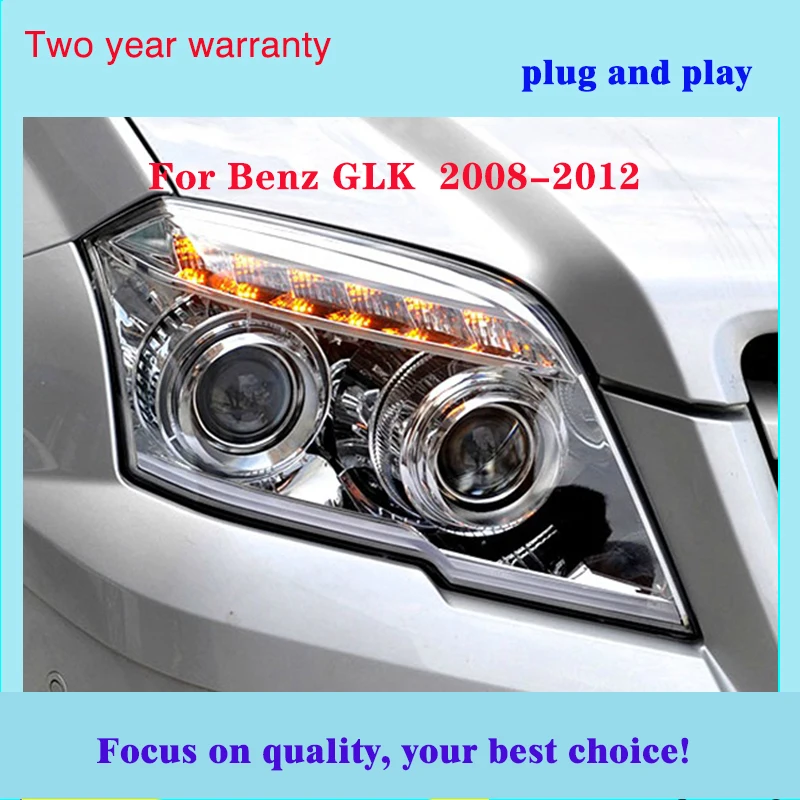 Новинка, фары для автомобиля, Стайлинг для Benz, GLK класс, фары 2008-2012, двойной луч, объектив, проектор, ксенон, HID, фара, Led DRL
