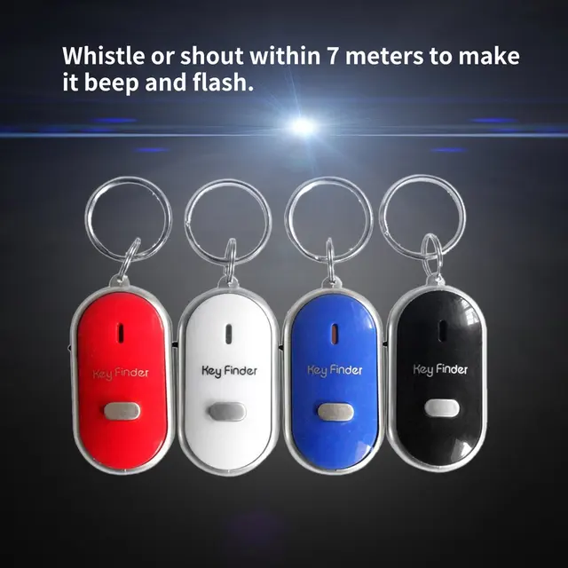 LED Whistle Key Finder Flashing Beeping Sound Control Alarm AntiLost