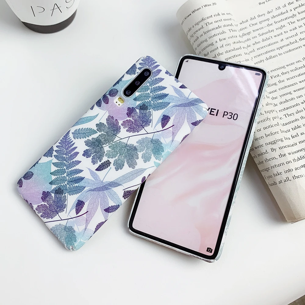 SUYACS Винтажный чехол для телефона с листьями для huawei P30 P20 Pro Lite mate 30 20 Pro Honor 20 Nova 5 4 Жесткий чехол из поликарбоната