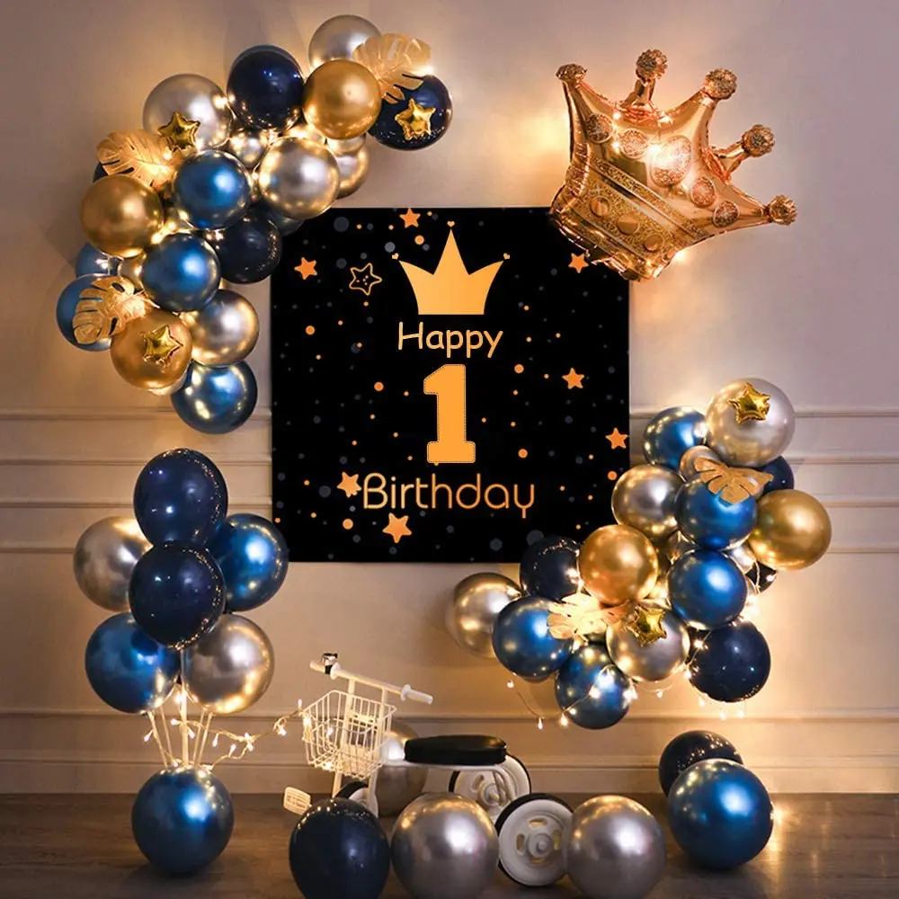 Geburtstagsdeko-Set Mit Sternen-Ballons – Inkl. Banner & Alufolienballons Für Kinderpartys