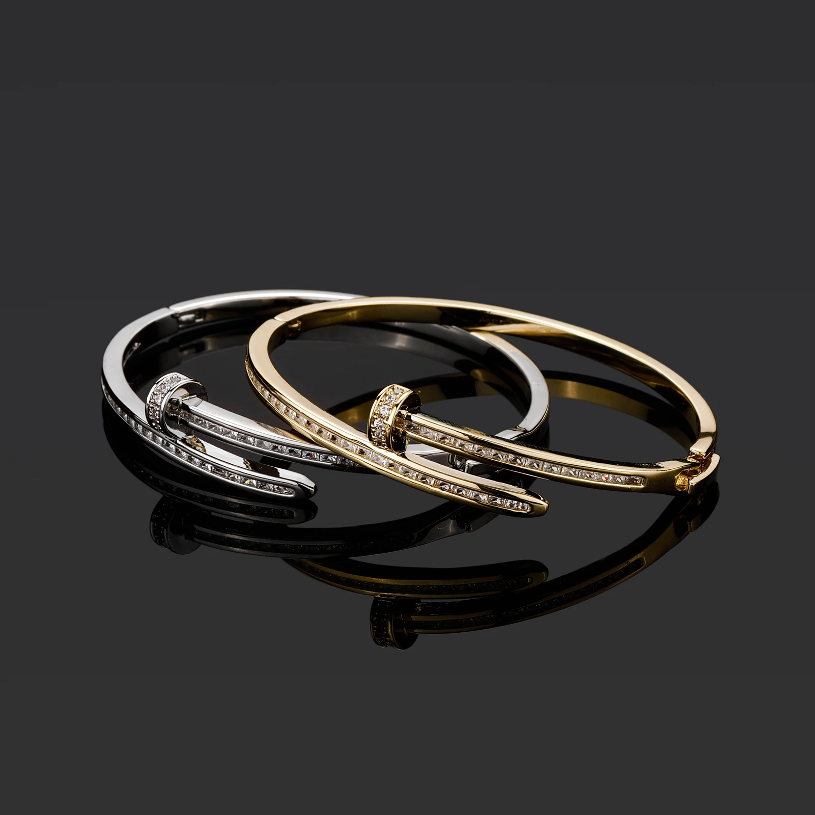 JINAO New Fashion High-quality Prong Setting 3A+Zircon Willow Nails Design Bracelet For Men and Women