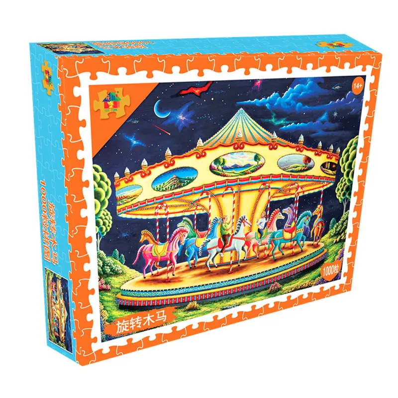 16 1Pc 1000Pieces Landscape Puzzle Adult Puzzle Cartoon jigsaw Puzzles For Children Educational Toys Gifts - Цвет: 16