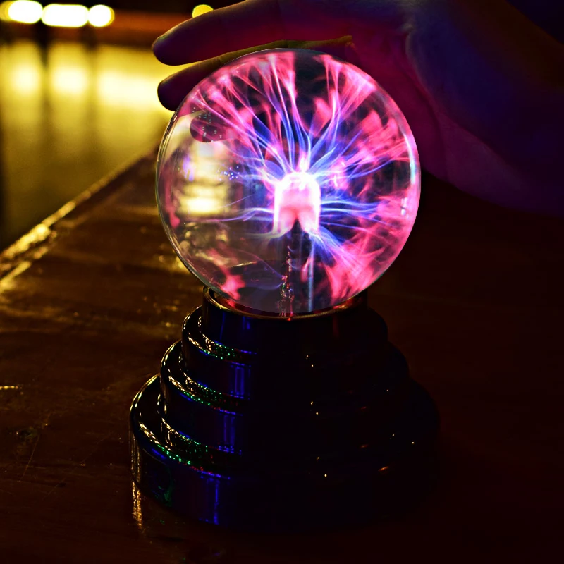 Party Plasma Ball Light Electric Lamp Night Inch Table Lights Sphere Christmas Kids Gift Glass Ring Tool | Лампы и освещение