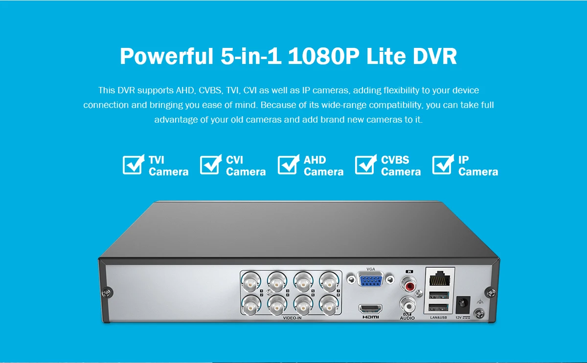 ANNKE 4CH 1080P CCTV камеры DVR системы 4 шт. водонепроницаемый 2.0MP HD-TVI пуля камера s домашний комплект видеонаблюдения белого цвета