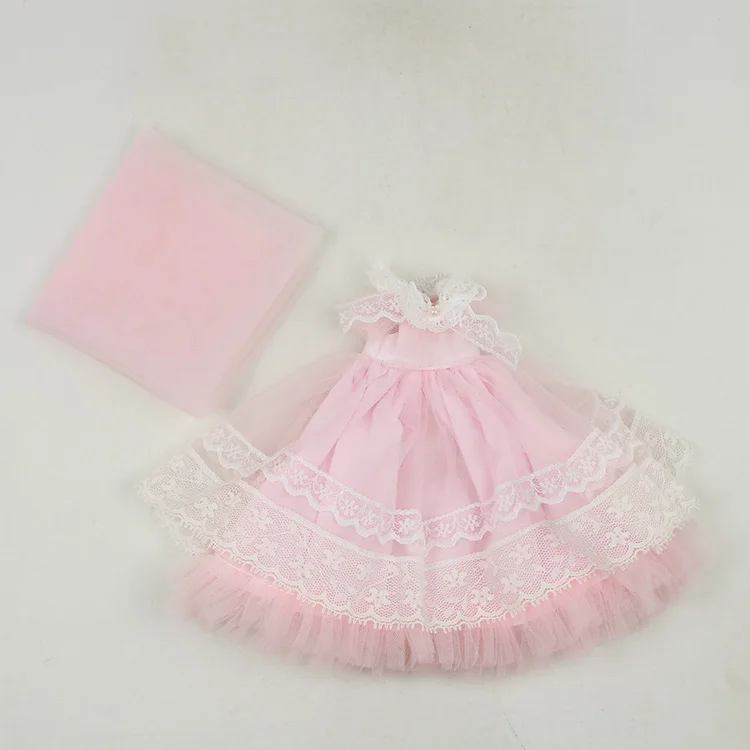 Fortune Days Blyth ICY DBS BJD платье принцессы для куклы два цвета на выбор, украшение для волос, вуаль супер стиль принцессы - Цвет: like the picture