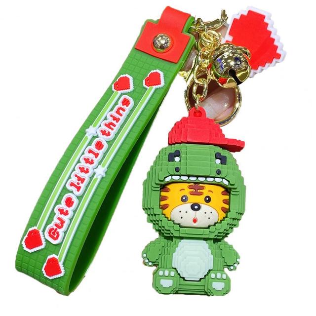 Doll Pendant Tiger Keyring Corrosion Resistant Anti-oxidation Special Collections Building Tiger Doll Pendant for Decor